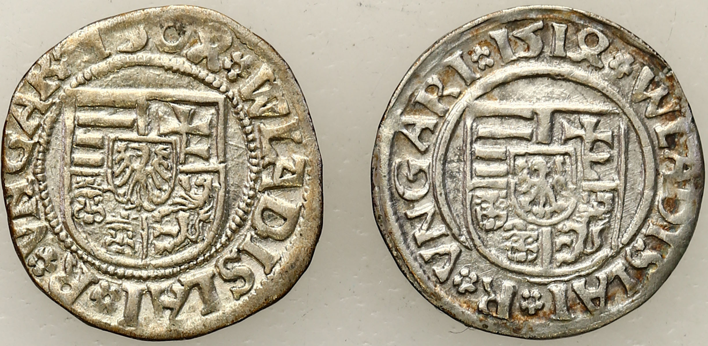 Węgry, Władysław II Jagiellończyk (1490-1516). Denar 1504, 1515, zestaw 2 monet
